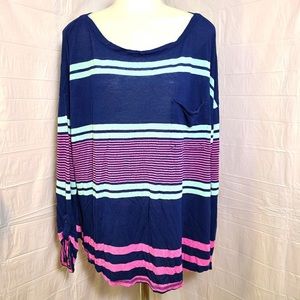 a.n.a striped Long sleeved T